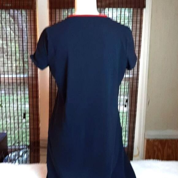 Tommy‎ Hilfiger Short Sleeve Tshirt Blue Shoulders Logo  Dress  M - Picture 7 of 10